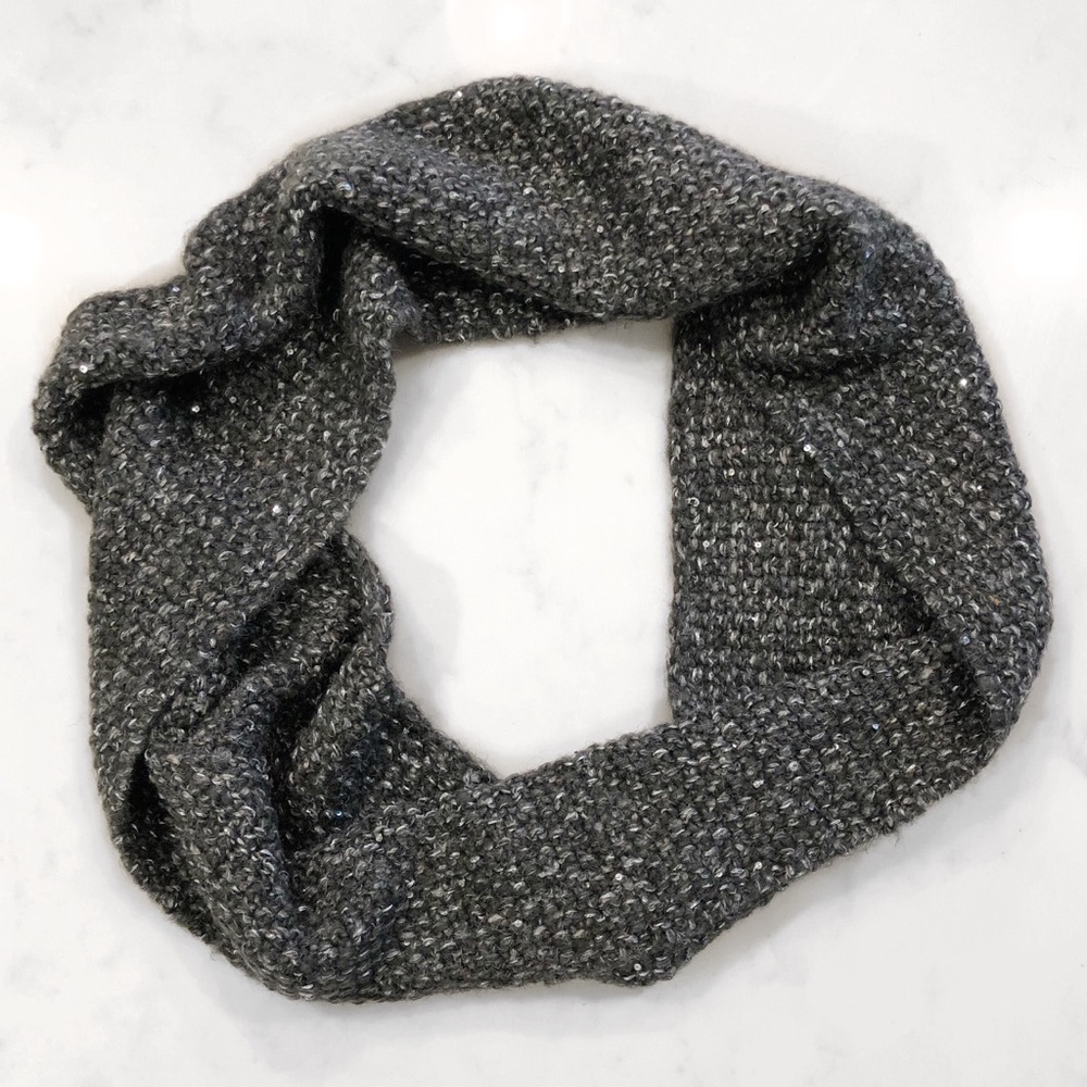 Genie by Eugenia Kim Sequin Cowl Scarf Charcoal OS - Picture 4 of 8